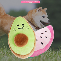 Ecologische klassieke cartoon hondenspeeltjes, mini diverse fruit pluche piepspeeltjes voor honden, katten & reptielen
