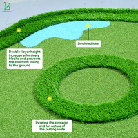 Tapis d'entraînement de golf OEM avec base en EVA durable, simulateur de putting portable pour l'amélioration du swing
