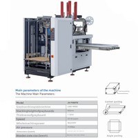 Machine de collage d'angle sans moule entièrement automatique pour couvercles et plateaux, pour boîtes cadeaux et boîtes en carton, équipement de collage des quatre coins, Chine