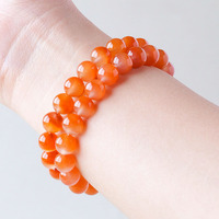 Bracelets en Agate Rouge Naturelle du Sud en Gros, Perles de Bracelets en Agate Rouge du Yunnan de Haute Qualité