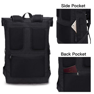 Custom Roll Top Water Resistant Travel Hiking Rucksack Lightweight Casual Daypack Stylish Laptop <b>Backpack</b> - Product Image 6