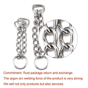Demi chaîne en métal Martingale starter colliers de chien accessoires 304 acier inoxydable matériel pour animaux de compagnie chaîne de Contraction triangulaire - Product Image 2