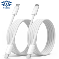 Câble USB-C vers USB-C, Cordon de Charge Rapide USB-C en Nylon 60W pour iPhone 18 17 16 15 Pro Max/iPad Pro/Air, Tressé