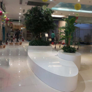 Sillas de maceta de fibra de vidrio Y892, sillón reclinable de asiento bajo, muebles comerciales para exteriores, Parque Hospitalario, descanso público para visitantes, Banco largo - Product Image 6