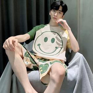 <span class=keywords><strong>Pyjama</strong></span> Confortable de Luxe pour Jeunes Hommes, Motif Dessin Animé Shin-chan, Tenue d'Été Décontractée Tricotée, Ensemble Grande Taille pour Jeunesse - Product Image 3