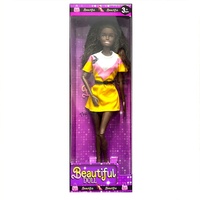 Nouveauté 2024 - Jouets Samlok - Série Lifestyle - Poupée gonflable tendance - 11,5 pouces - Filles noires africaines - Modèle de dessin animé en vinyle - Mini