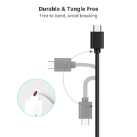 Kabel USB mikro Tipe A Pria, sinkronisasi Data mikro pengisian daya USB mikro 2.0 tipe A pria CE ROHS FCC ponsel Android kabel USB mikro