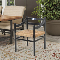 Chaise de salle à manger vintage rétro en rotin modèle design pour meubles de maison fauteuil à coussin souple pour salle de réunion