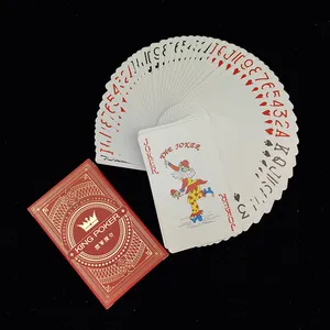 Kartu Joker pabrik seluruh kartu bermain tahan air plastik PVC tahan lama kartu permainan fleksibel dengan kotak mewah LOGO kustom