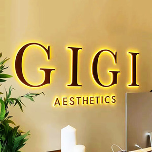 Lettres de canal LED rétroéclairées en acier inoxydable Signe intérieur extérieur Business Logo Wall Sign Font Front Wall Indoor Outdoor LED Sign - Product Image 6