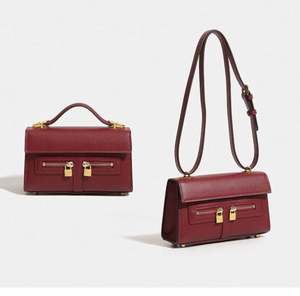 Sac carré pour femme, multi-poches, fermeture éclair, polyester, design de niche, haut de gamme, rétro, tendance, polyvalent - Product Image 1