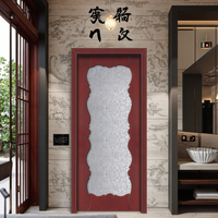 Vente en gros de modèles modernes en bois à une porte avec motifs floraux CNC pour portes principales en bois massif Promotion précipitée