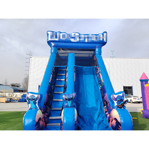 Toboggan aquatique gonflable en PVC de qualité commerciale avec château gonflable et piscine amovible - Product Image 3