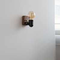 Lampe murale moderne en noyer noir 2023 avec abat-jour en céramique LED blanc chaud, décoration de salon, balcon, simple, vitrine de magasin, design