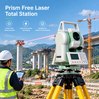 Station totale laser sans prisme pour la nivellement et le repérage de chantier, équipement de topographie avec tribrach de nivellement
