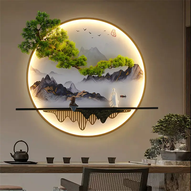 Modernes Wandbild Licht in kreativen chinesischen Landschafts wand Wand lampen Lampe LED für Home Living Schlafzimmer Studie