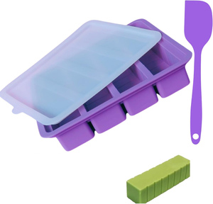 Nuevo Diseño Ecológico, Bandeja de Silicona de Grado Alimenticio para Congelar Sopa, Salsas, Caldos y Restos de Comida, Contenedor Grande para Cubos de Hielo, Molde para Sopa con Tapa - Product Image 4