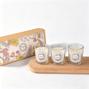 Set de bougies parfumées en cire de soja haut de gamme de luxe personnalisé bougie parfumée décorative sans fumée plante naturelle cadeau pour femme romantique avec boîte - Product Image 2