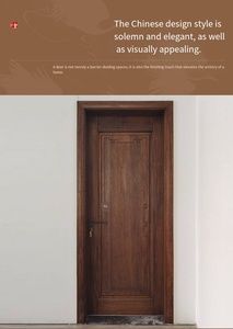 Bán buôn hiện đại đơn giản chạm khắc gỗ rắn cửa nội thất không thấm nước cách âm chống áp lực nhập cảnh hoàn thành nướng sơn mài phòng ngủ - Product Image 2