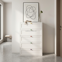 Meuble de rangement à tiroirs en fer de luxe léger, commode métallique autoportante grande capacité pour entrée