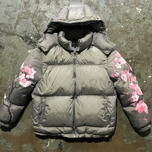 แจ็คเก็ตขนเป็ดสำหรับผู้ชายเสื้อโค้ทแบบฟองโลโก้ตามสั่ง - Product Image 1