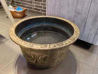Grand pot de fleurs cylindrique Dragon de calibre large, en plastique écologique et durable pour la maison