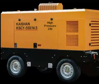 Compresseur d'air diesel mobile innovant avec moteur EPA, garantie 1 an, équipement robuste de 2300 kg pour l'ingénierie