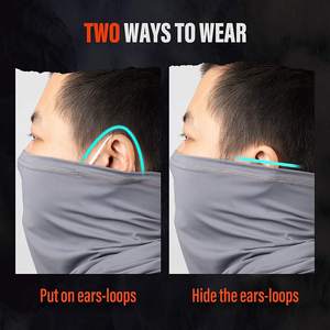 Bandana sport en nylon lavable personnalisé, masque facial, cagoule pour femmes et hommes, <span class=keywords><strong>voile</strong></span> de protection solaire, cache-cou, boucles d'oreilles, plage - Product Image 6