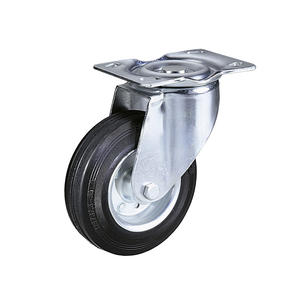 Rueda Giratoria Ttake de 150 Libras con Rodamiento de Bolas, Acero Gris, Suela Resistente, Montaje con Orificio para Perno, Duradera - Product Image 1