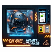 Máquina expendedora de limpieza de cascos de motocicleta con vapor sanitario, función SDK y gestión basada en la nube