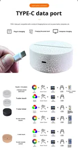 Luz <span class=keywords><strong>de</strong></span> noche LED 3D moderna, Base <span class=keywords><strong>de</strong></span> ABS blanca con diseño <span class=keywords><strong>de</strong></span> balón <span class=keywords><strong>de</strong></span> fútbol/balón <span class=keywords><strong>de</strong></span> fútbol, lámpara <span class=keywords><strong>de</strong></span> Control remoto, regalo para niños - Product Image 4