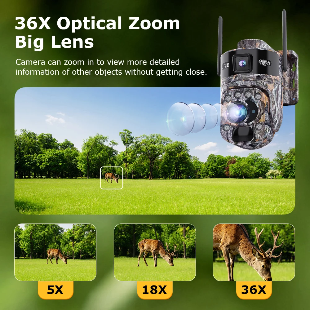 UBOX Solar Dual Lens 10MP CMOS Sensor Indoor/Outdoor Waterproof Camera with Pan-Tilt Two-Way Audio Wide Angle & ROHS Certified · image 2