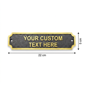 Custom Engraved Solid Brass Rectangle Plaque Personalized Metal <b>Name</b> <b>Plate</b> Door Sign House Address Sign Modern Design Handmade - Product Image 6