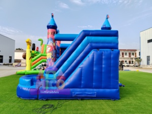 <span class=keywords><strong>Casa</strong></span> Gonfiabile a Tema Carnevalesco con Grafiche di Clown e Scivolo per Feste di Compleanno a Tema Circo e Noleggi per Festival - Product Image 4