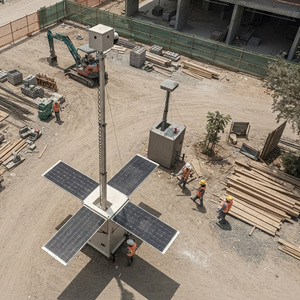 Torre de CCTV Solar Ecológica, Solución de Seguridad Independiente de la Red Eléctrica, Alimentada por Energía Solar para Monitoreo Continuo 24/7 - Product Image 4
