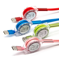 Venta al por mayor 3 en 1 Cable de carga retráctil | Cable USB retráctil C | Cable USB retráctil para regalo promocional