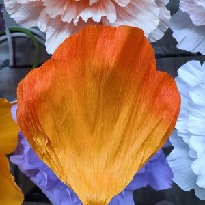 Productos semiacabados hechos a mano a gran escala, flores de peonía artificiales, pétalos de papel crepé, materiales de corazones y estambres - Product Image 3