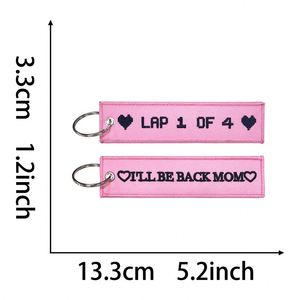 Korean Style INS Double Side Embroidery Luggage Card Hand Travel <b>Bag</b> Hanging <b>Key</b> <b>Ring</b> - Product Image 4