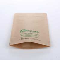 Sacs d'emballage alimentaire refermables en kraft brun personnalisables, entièrement compostables et biodégradables, pour le sucre, impression offset