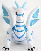 Vente chaude PVC Gonflable Flying Dragon petit gris mat pour les amateurs de dessins animés