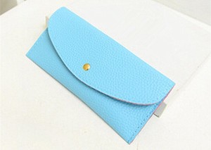 Pochette de rangement à bouton-pression en PU, porte-cartes en PU 20*10cm, porte-monnaie de voyage - Product Image 5