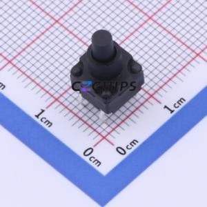 TS-1012A-A155B3-D2 Tactile Switch Through hole Component (THT),8x8mm Switch Single Pole Single Throw Round Button 2.5N 8mm - Product Image 1