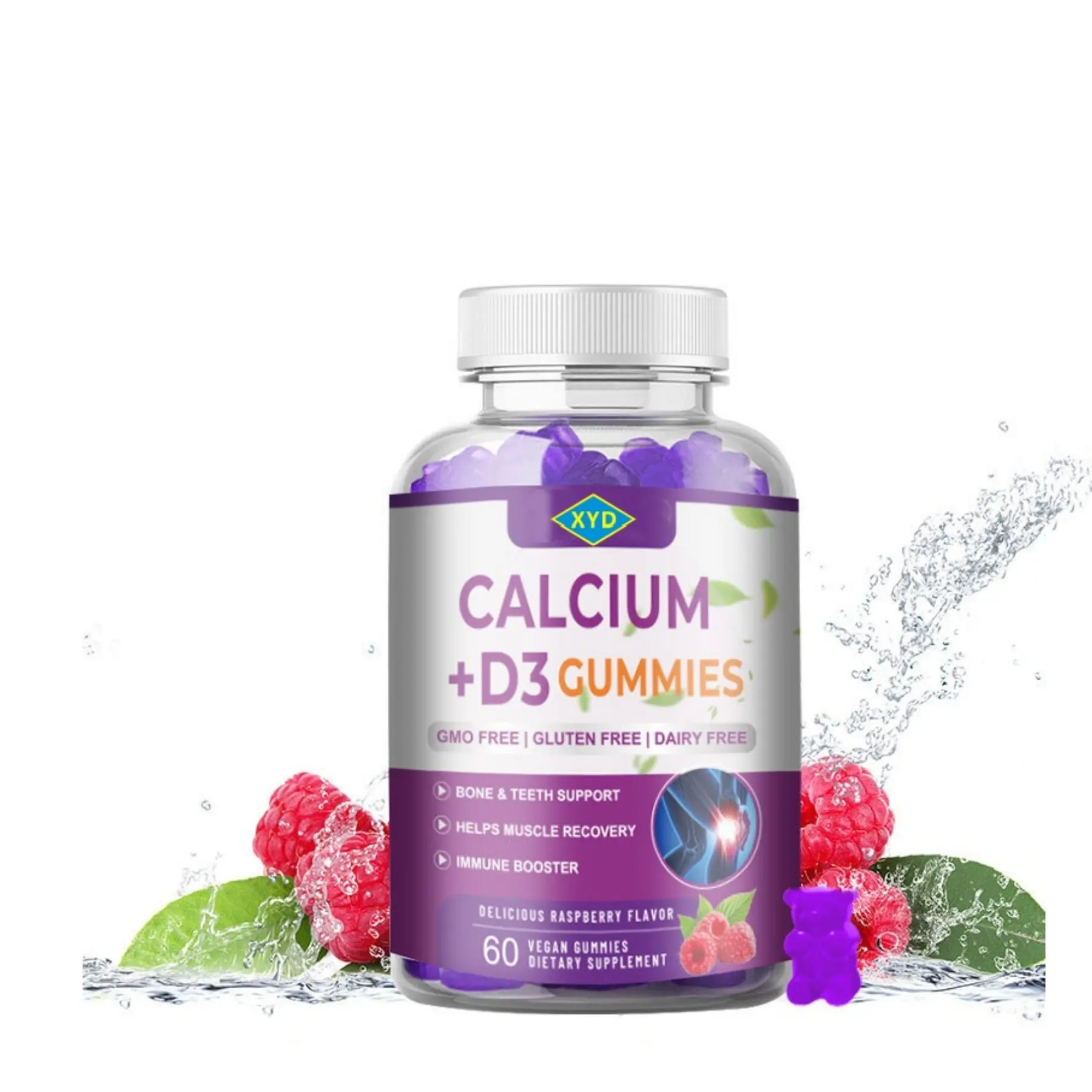 OEM Hot Sale Vitamin Calcium+ D3 Gummies Immune Support Chewable for Adult for Bone health gummies