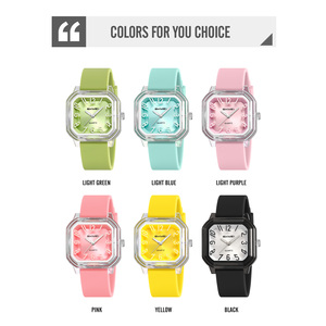 Reloj cronógrafo cuadrado para hombre, correa de silicona de lujo, reloj de cuarzo resistente al agua 30M, relojes al por mayor - Product Image 3