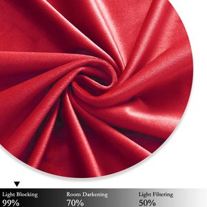 Œillets occultants 100% polyester, 1 pièce, rideaux en tissu velours pour fenêtre de chambre à coucher, salon et chambre à coucher - Product Image 2