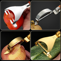 Handmatige huishoudelijke fruit- en groenteschiller 304 roestvrij staal keuken gadget palissanderhouten handvat aardappel- en melonschraper multifunctioneel