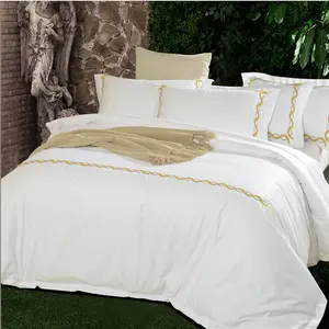 Gute Marke Solid White Soft Bettwäsche 100% Baumwolle King Size Hotel Luxus Bettwäsche Set