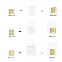 Adaptador Universal de Tarjeta SIM, Convierte Nano/Micro SIM a Bandeja de Tarjeta SIM de Tamaño Completo con Herramienta Metálica de Extracción, para Uso en Viajes con Teléfonos Celulares