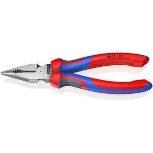 คีมอเนกประสงค์ KNIPEX 08 22 185 SB พร้อมปลายแหลมและด้ามจับแบบสบายมือ สีดำ ขนาด 185 มม. - Product Image 1