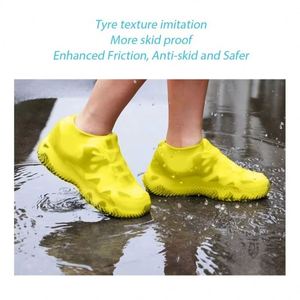 Surchaussures de pluie en silicone imperméables pour usage extérieur – Couvre-chaussures réutilisables antidérapants pour jours de pluie - Product Image 2